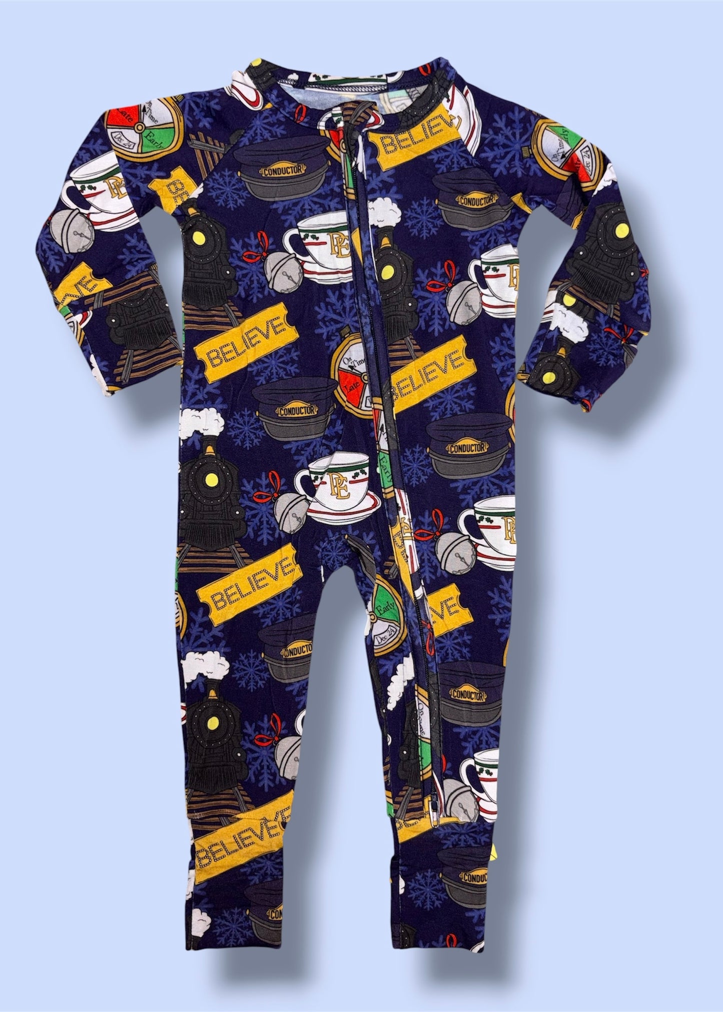 CHRISTMAS TRAIN ZIPPIES & LONG SLEEVE/PANTS SETS ✨EXTRAS✨