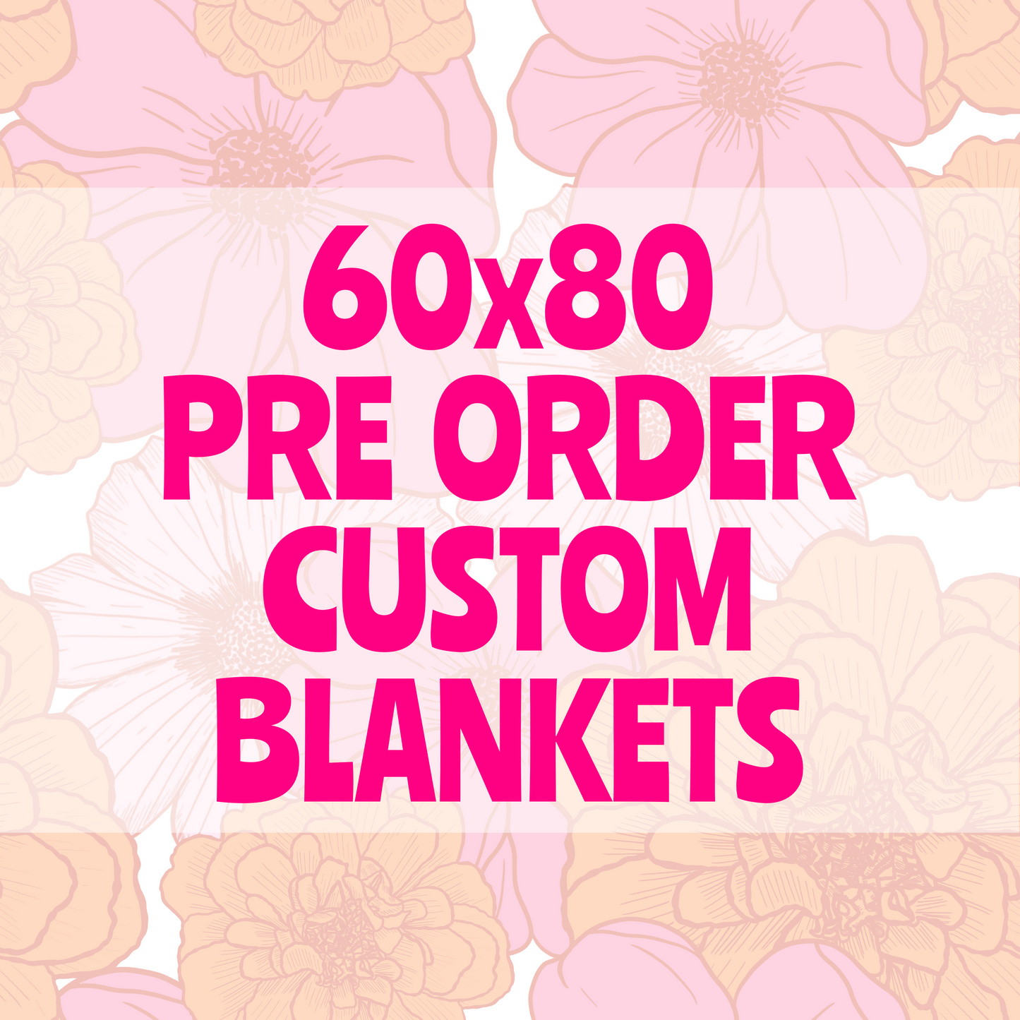 (X-LARGE) You Pick Design Fuzzy Blanket PRE ORDER